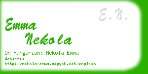 emma nekola business card